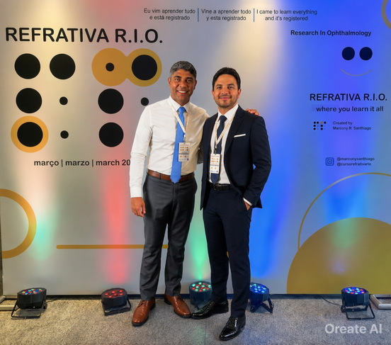 Dr. Manuel Del Cristo con el Dr. Marconi R. Santiago en R.I.O., Río de Janeiro